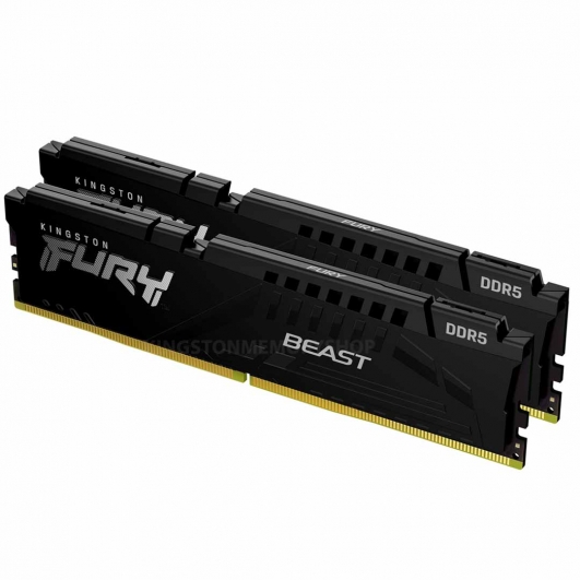 16GB (8GB x2) Kingston FURY Beast KF560C40BBK2-16 DDR5 6000MT/s Non-ECC Memory DIMM, XMP