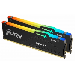 32GB (16GB x2) Kingston FURY Beast KF568C34BBAK2-32 DDR5 6800MT/s Non-ECC Memory DIMM, XMP, RGB