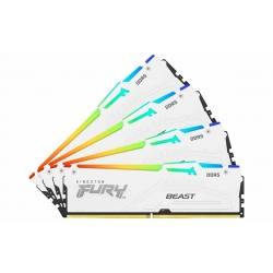 128GB (32GB x4) Kingston FURY Beast KF556C40BWAK4-128 DDR5 5600MT/s Non-ECC Memory DIMM, XMP, RGB