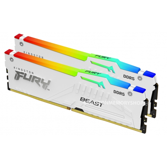 Kingston FURY Beast RGB KF564C32BBAK2-32 32GB (16GB x2) DDR5 6400MT/s Black Memory DIMM [XMP]