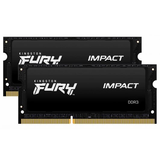 16GB (8GB x2) Kingston FURY Impact KF318LS11IBK2/16 DDR3L 1866MT/s Non-ECC Memory SODIMM, PNP