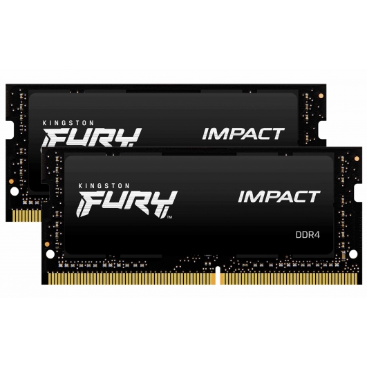 32GB (16GB x2) Kingston FURY Impact KF432S20IBK2/32 DDR4 3200MT/s Non-ECC Memory SODIMM, PNP