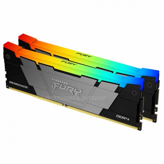 16GB (8GB x2) Kingston FURY Renegade KF442C19RB2AK2/16 DDR4 4266MT/s Non-ECC Memory DIMM, XMP, RGB