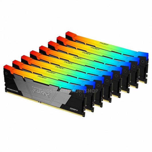 256GB (32GB x8) Kingston FURY Renegade KF432C16RB2AK8/256 DDR4 3200MT/s Non-ECC Memory DIMM, XMP, RGB