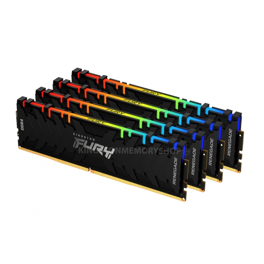 Kingston FURY Renegade RGB KF432C16RB12AK4/64 64GB (16GB x4) DDR4 3200MT/s Black DIMM
