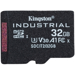 Kingston 32GB Industrial Micro SD (SDHC) Card U3, V30, A1, 100MB/s R, 80MB/s W, No Adapter