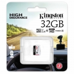 32GB Kingston High Endurance Micro SD (SDHC) Card, U1, A1, 95MB/s R, 30MB/s W