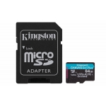 Kingston 64GB Canvas Go Plus Micro SD Card - U3, V30, Up To 170MB/s