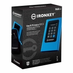 960GB Kingston Ironkey Vault Privacy 80 External Portable SSD Encrypted, USB 3.2, Gen1, 250MB/s R, 250MB/s W