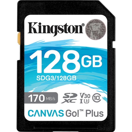 Kingston 128GB Canvas Go Plus SD Card - U3, V30, Up To 170MB/s