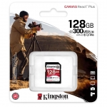 Kingston 128GB Canvas React Plus SD Card - U3, V90, Up To 300MB/s