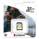 Kingston 32GB Canvas Select Plus SD Card - U1, V10, Up To 100MB/s