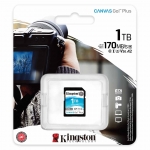 1TB (1000GB) Kingston Canvas Go Plus SD (SDXC) Card, U3, V30, A2, 170MB/s R, 90MB/s W