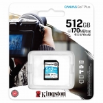 Kingston 512GB Canvas Go Plus SD Card - U3, V30, Up To 170MB/s