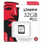 32GB Kingston Industrial SD (SDHC) Card, U3, V30, A1, 100MB/s R, 80MB/s W