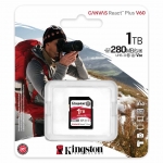 1TB (1000GB) Kingston Canvas React Plus SD (SDXC) Card, UHS-II, U3, V60, 280MB/s R, 150MB/s W