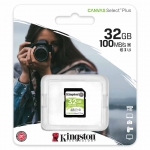 Kingston 32GB Canvas Select Plus SD Card - U1, V10, Up To 100MB/s