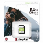 Kingston 64GB Canvas Select Plus SD Card - U1, V10, Up To 100MB/s