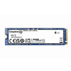 4TB (4000GB) Kingston NV3 SSD, M.2 NVMe [2280], PCIe 4.0 x4, 6000MB/s R, 5000MB/s W