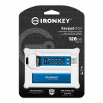 128GB Kingston Ironkey Keypad 200 USB 3.2, Gen1 Flash Drive, Type-A, 280MB/s R, 200MB/s W