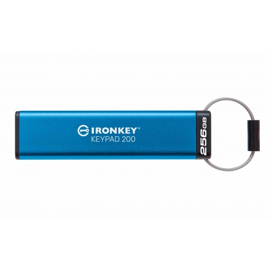 256GB Kingston Ironkey Keypad 200 USB 3.2, Gen1 Flash Drive, Type-A, 280MB/s R, 200MB/s W