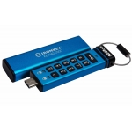 128GB Kingston Ironkey Keypad 200C USB 3.2, Gen1 Flash Drive, Type-C, 280MB/s R, 200MB/s W