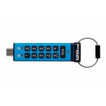 128GB Kingston Ironkey Keypad 200C USB 3.2, Gen1 Flash Drive, Type-C, 280MB/s R, 200MB/s W