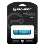 128GB Kingston Ironkey Vault Privacy 50 USB 3.2, Gen1 Flash Drive, Type-A, 250MB/s R, 180MB/s W